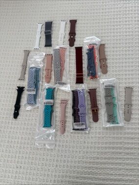 New bundle of 27 Assorted Silicone and Sport Apple Watch Bands - Multiple Colors